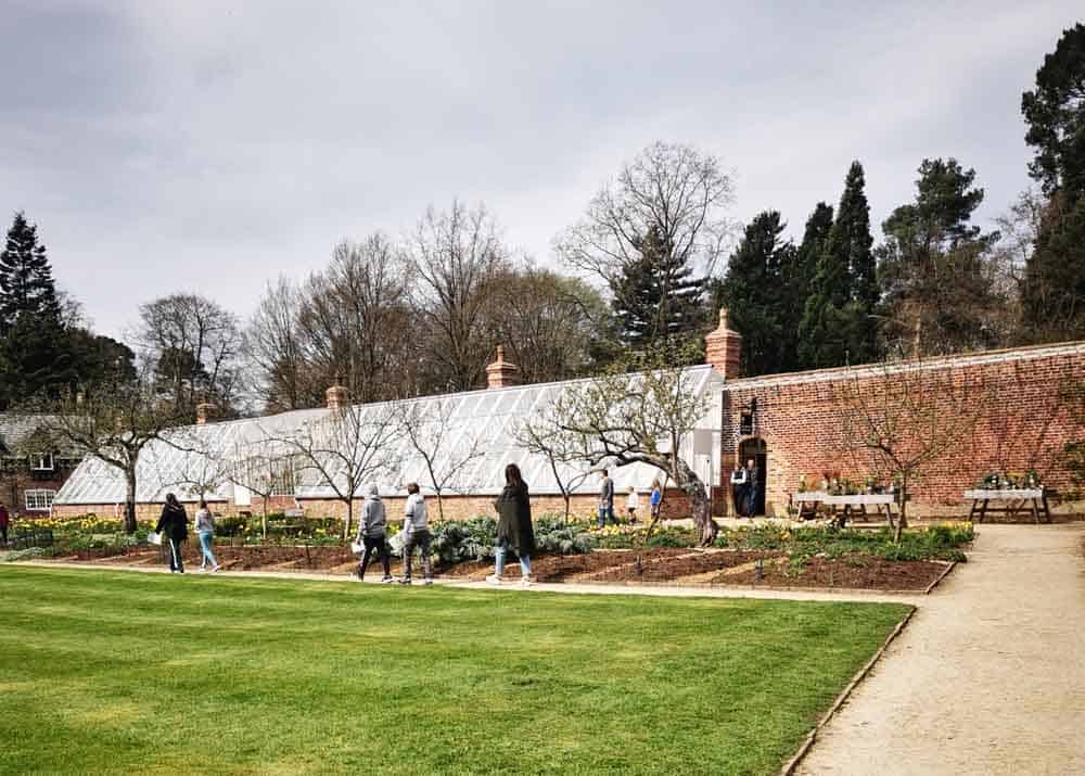 Glasshouse in a beautiful garden
