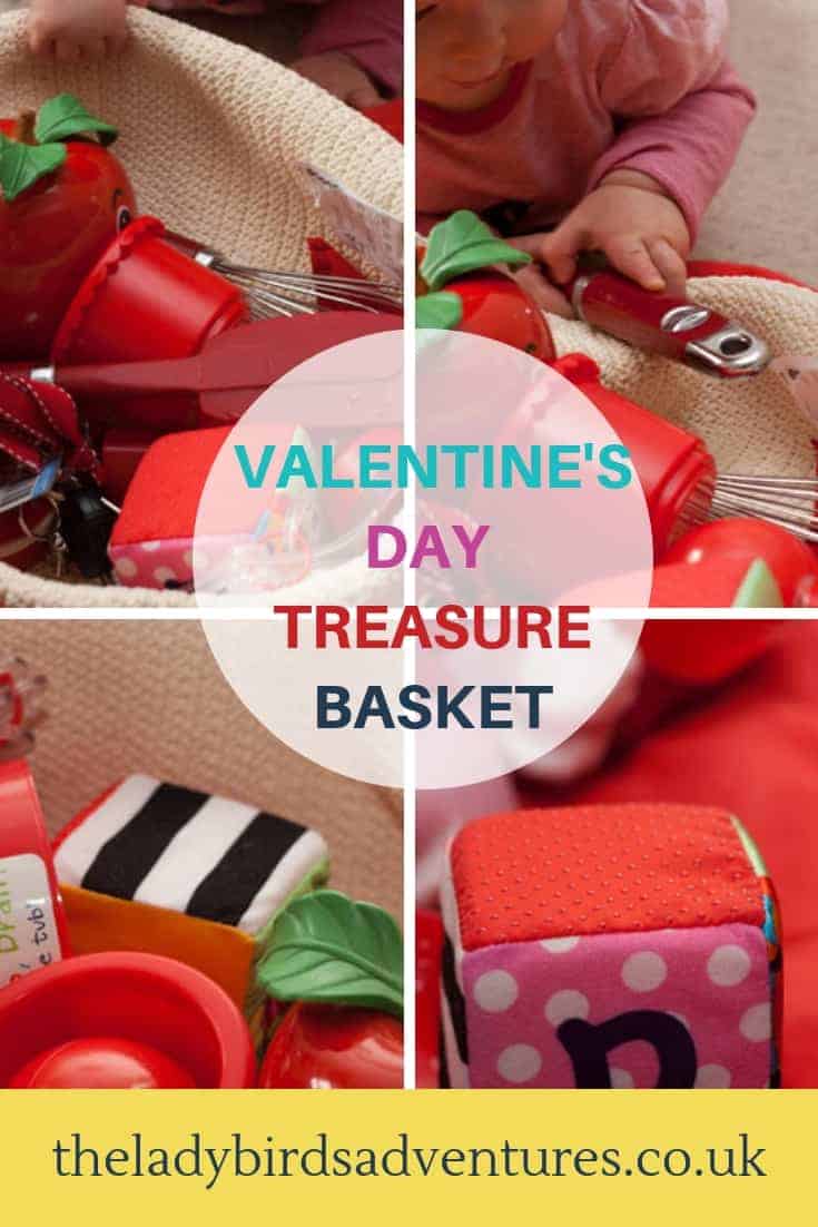 Valentines day treasure basket
