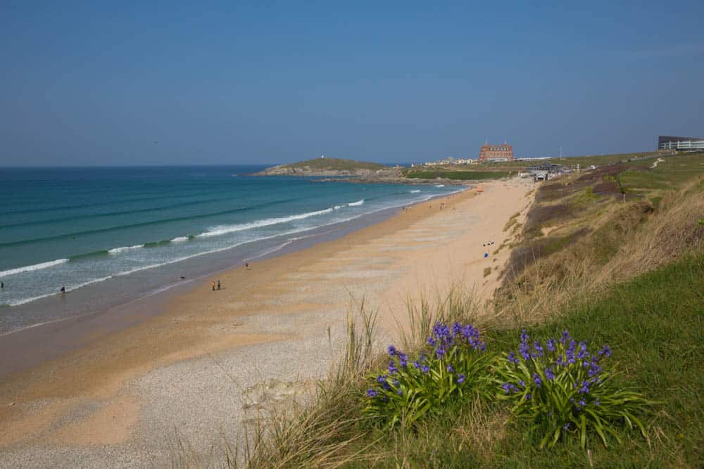 Photo of a beach on a clear blue sky day