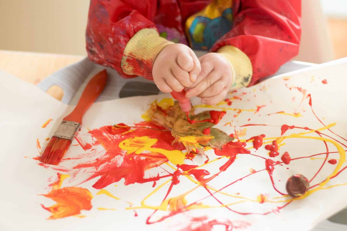 Autumn process art for toddlers