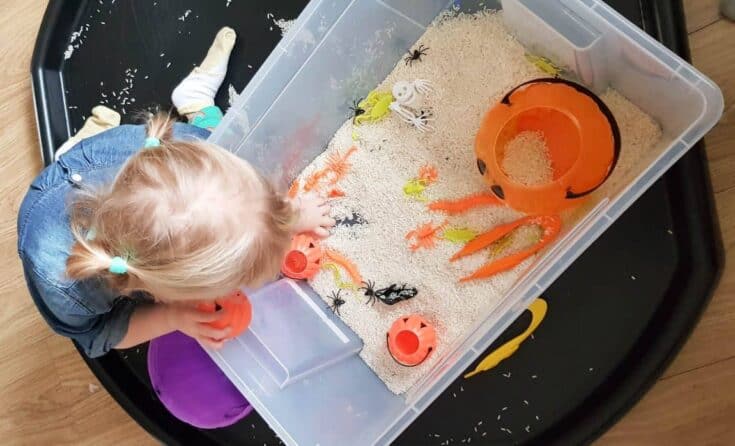 halloween sensory bin