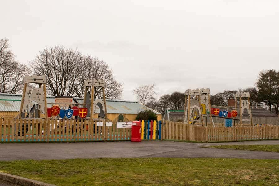Train themed Play area at Kirklees Light Railway