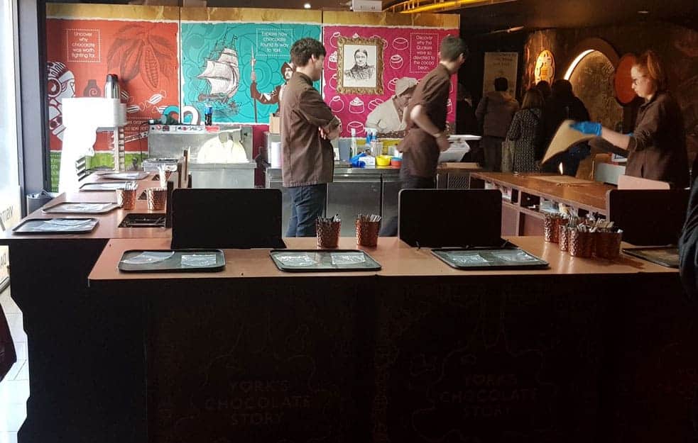 Chocolate making at York's chocolate story