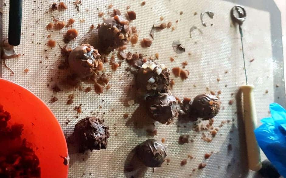 Making truffles at York chocolate story