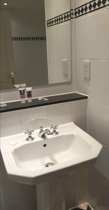 Sink in Bathroom at Brandon Hall hotel and spa