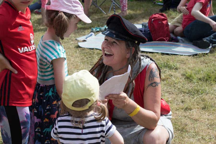 two little girls with Majical youth project at Big Retreat Wales