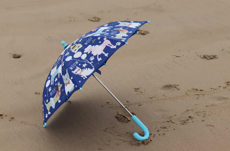 Colourful umbrella on beach