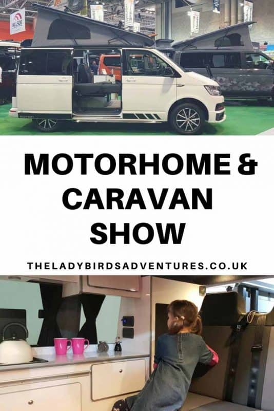motorhome and caravan show 2019 pin
