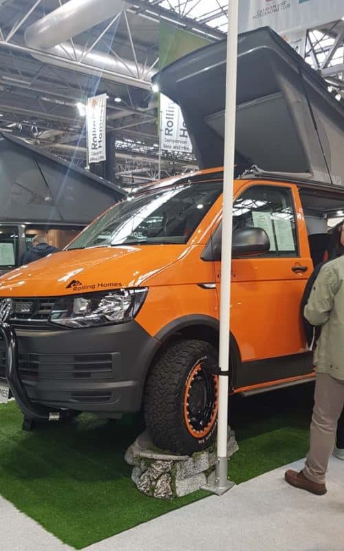 Orange off-road campervan