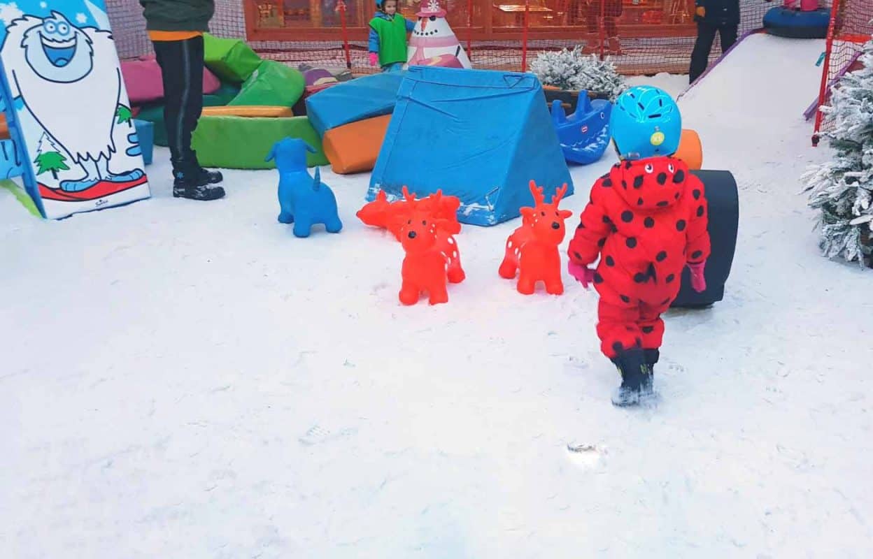 Toddler and snow toys at Chill factore