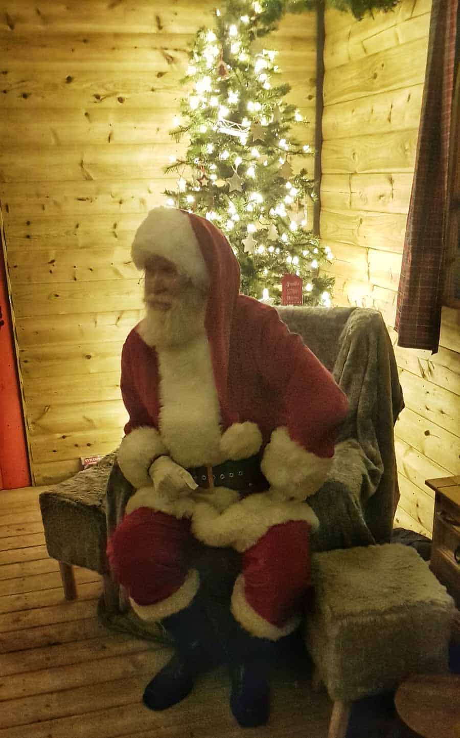 Traditional Father Christmas in grotto
