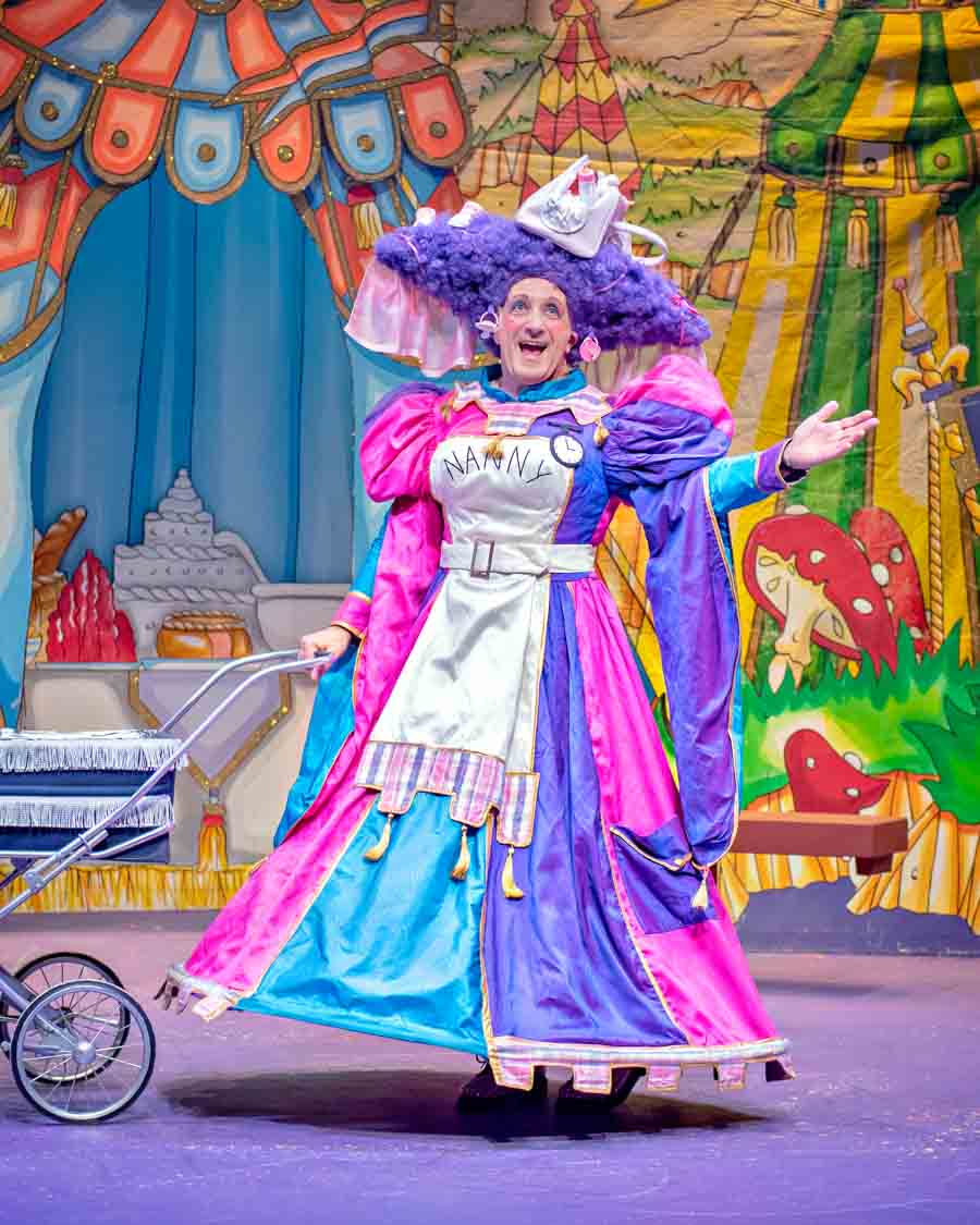 Panto Dame and pram