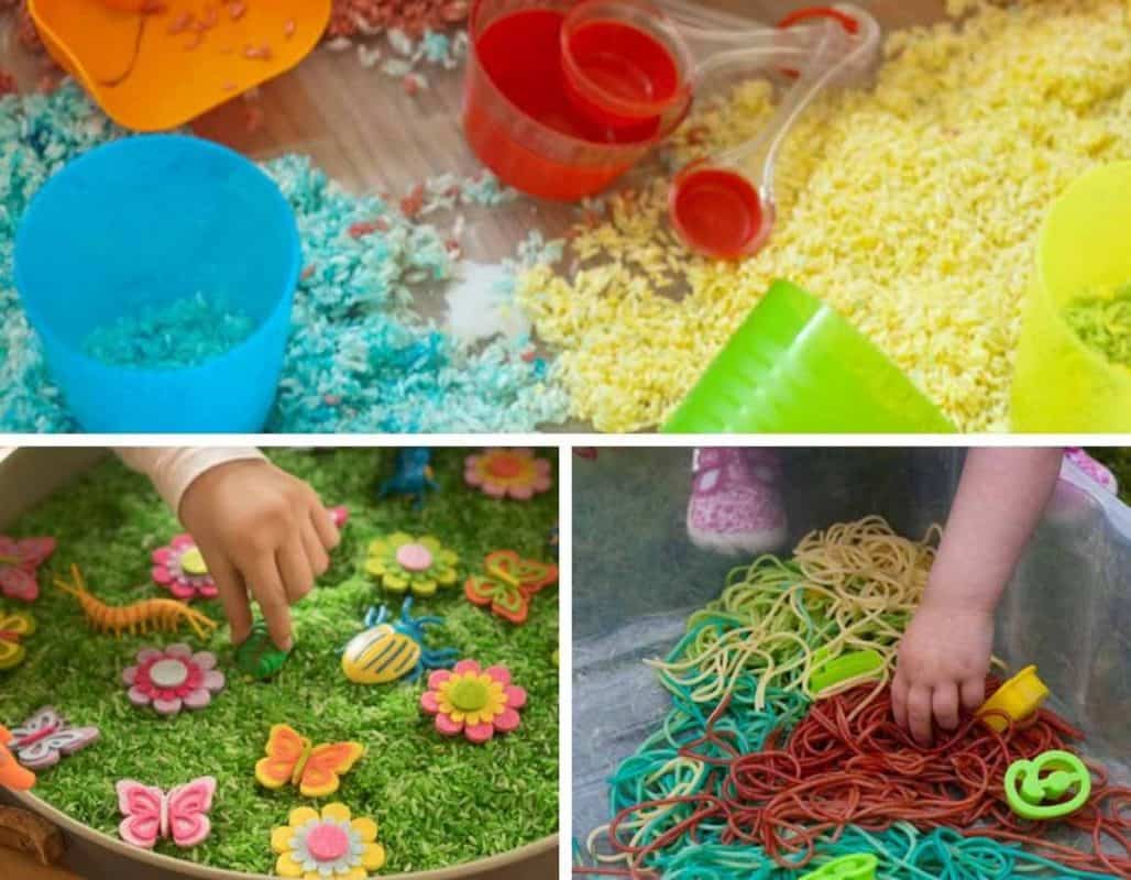 collection of sensory play photos