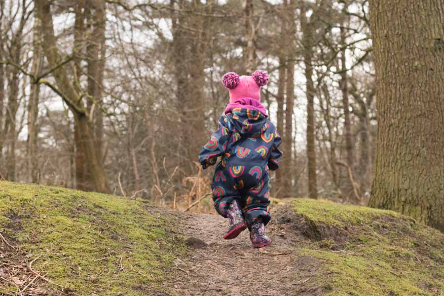 Child running outside
