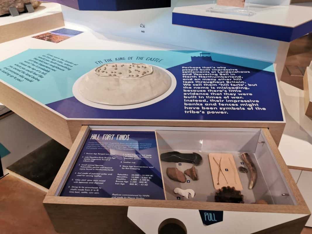 Pull out draw full of artefacts at National landscape centre