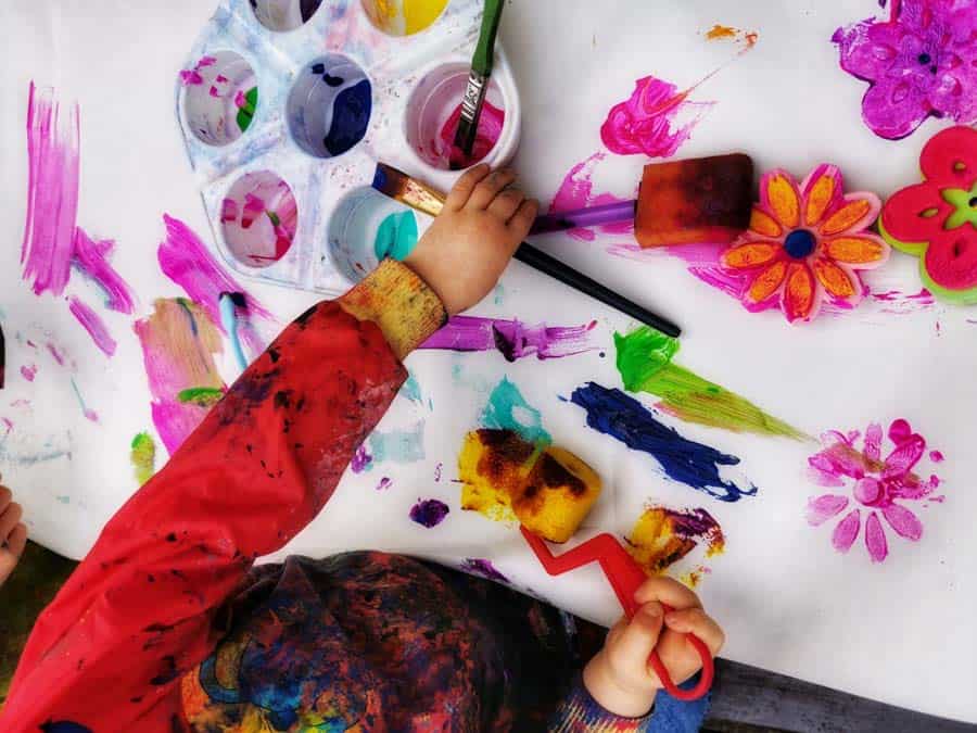 Child's arm painting
