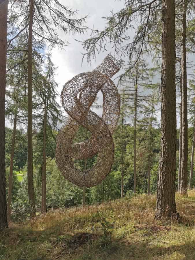 Large sculpture in the woods