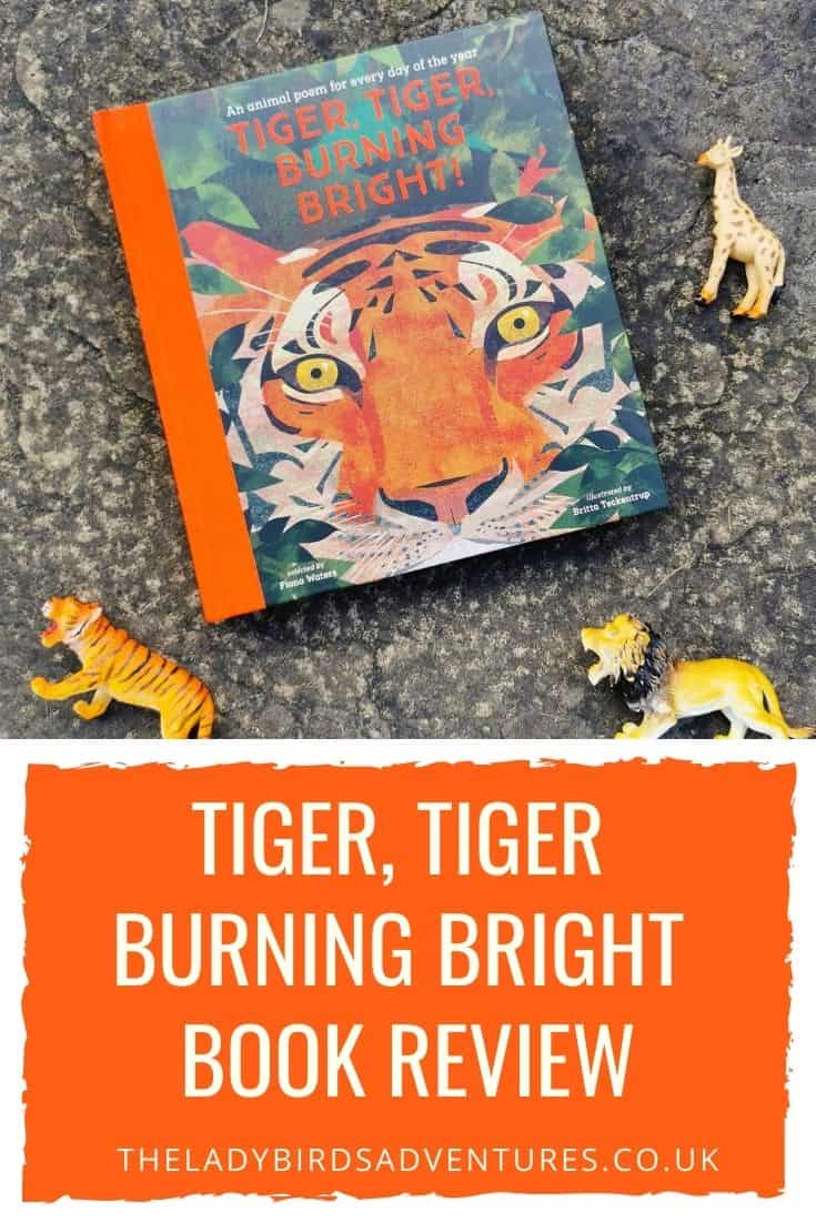 Photo of tiger, tiger burning bright book with overlay text Tiger, Tiger burning bright book review