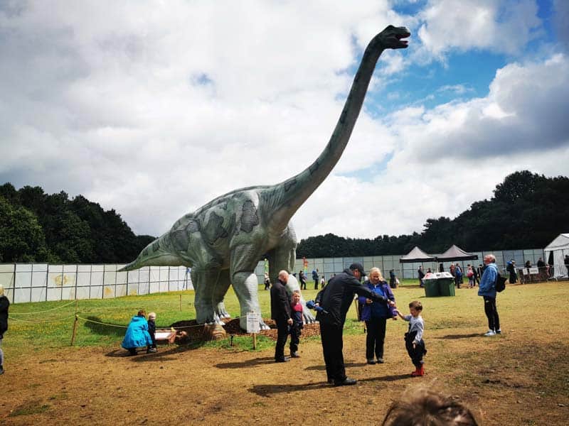 huge dinosaur at Dino Kingdom