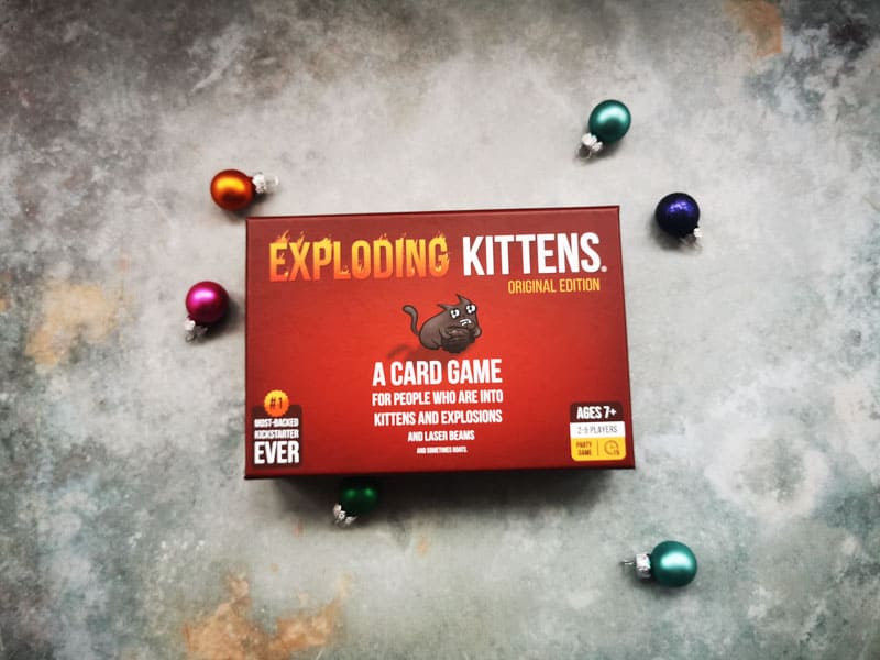 Exploding kittens game and mini baubles