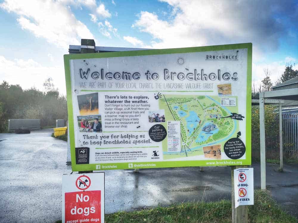 Map of Brockholes nature reserve in the car park