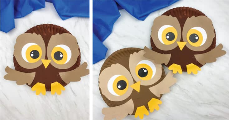 Photos of brown paper owls
