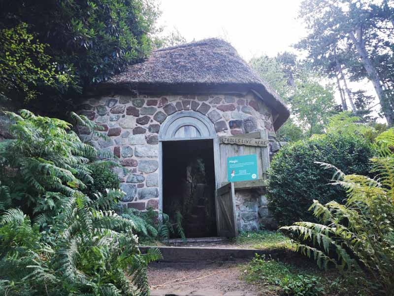 Small thatched roof hut