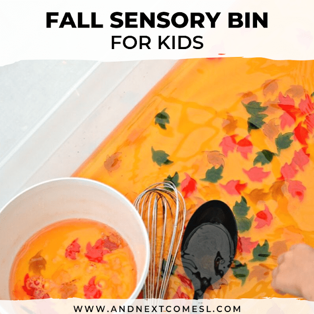 Image for Fall Leaves Sensory Bin with Water
