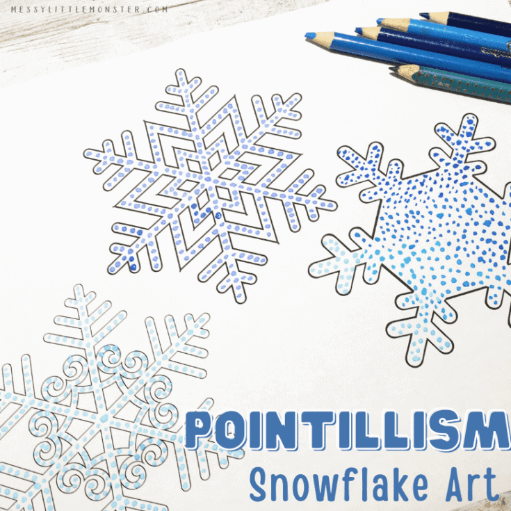 snowflake tempates with coloured dots