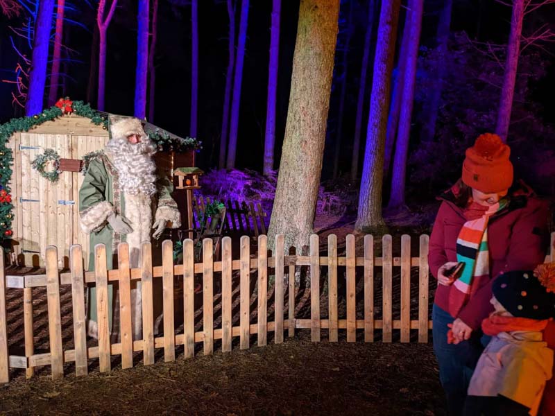 Father christmas at Christmas at Delamere