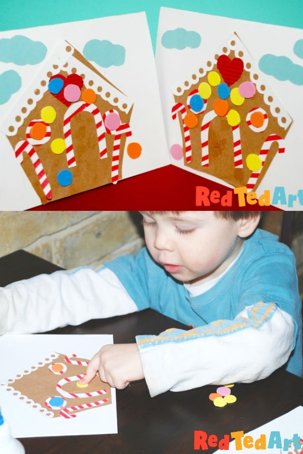 Image for Gingerbread House Card for Preschoolers - Shape exploration