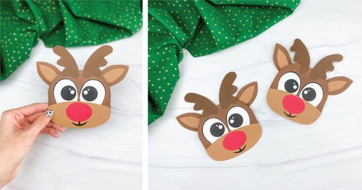Image for Christmas Reindeer Card With FREE Template