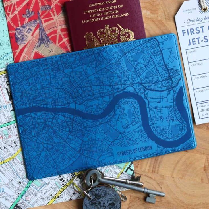 Image for City Of London Abstract Map Passport Cover Holder