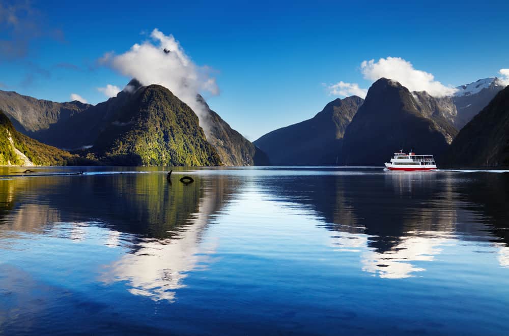 Mountains and lake in New Zealand