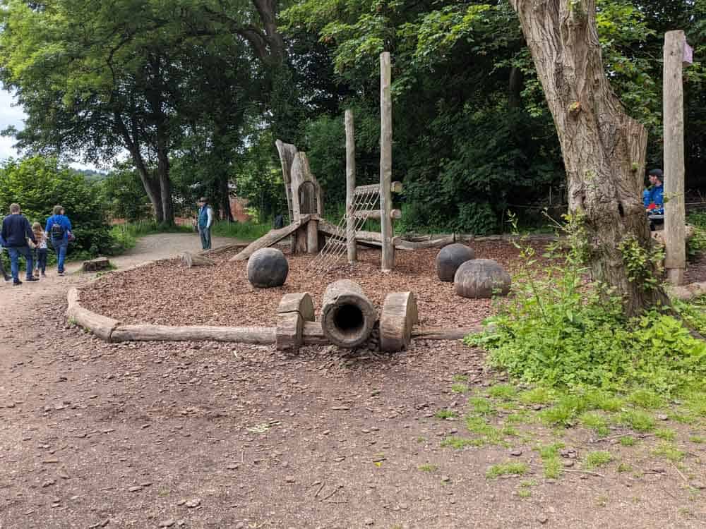 Natural climbing area for young children