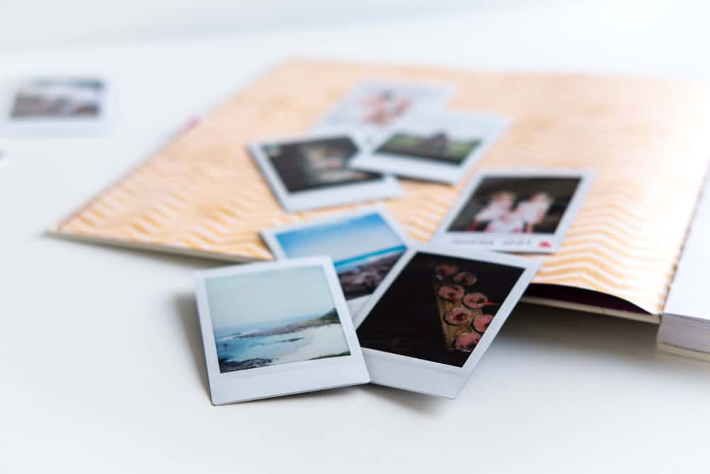 Scrapbook and lots of holiday polaroids