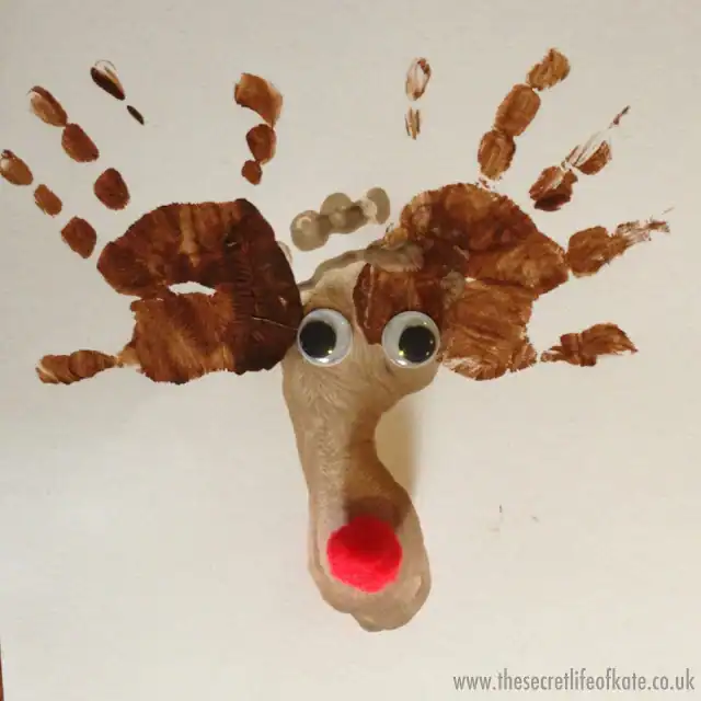 Image for Christmas Craft: Rudolph Reindeer Foot and Hand Prints