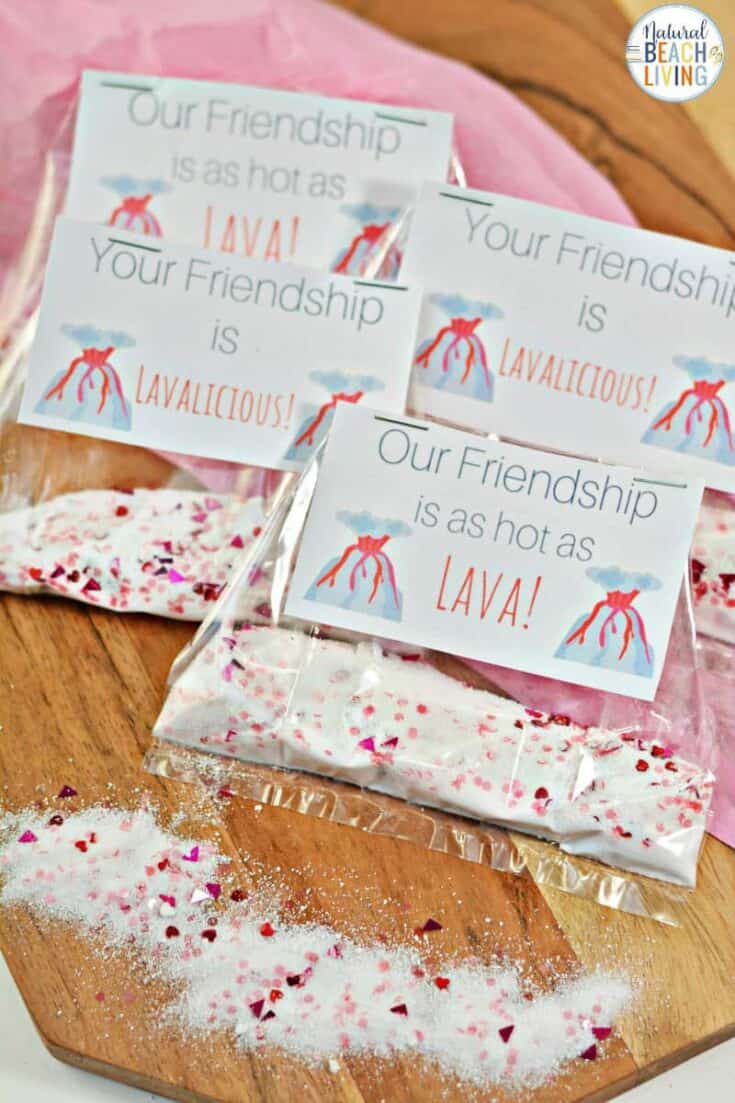 Bags with a mix of white powder and glitter