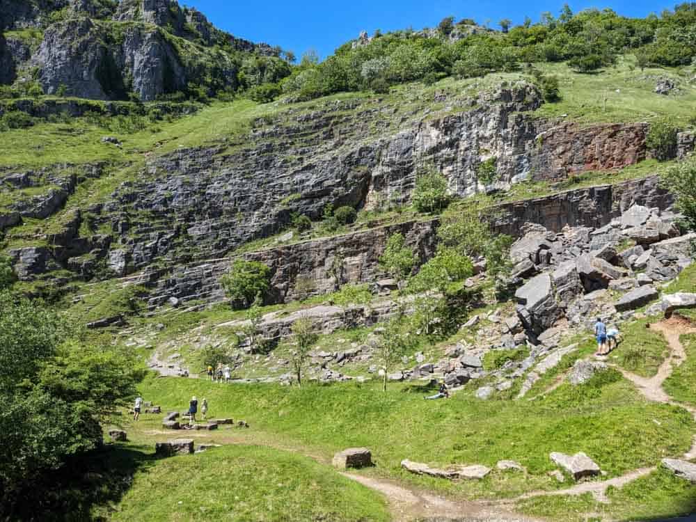 Cheddar gorge limestone cliffs