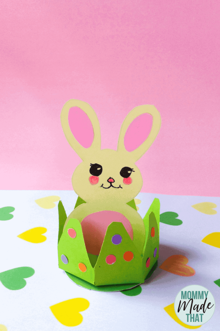 Bunny craft made from card