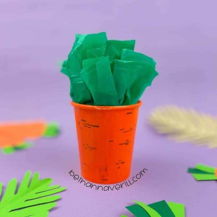 Carrot craft on purple background
