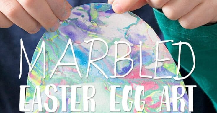 Image for Fun Preschool Marbled Easter Egg Art Project