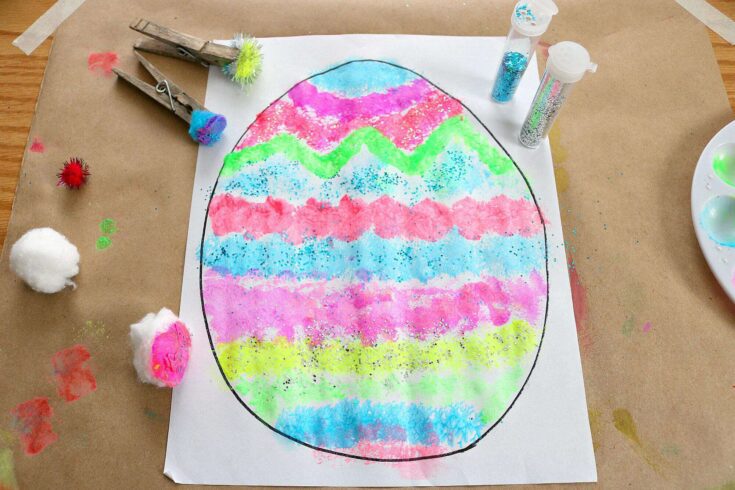 Image for Fine Motor PomPom Painting Easter Egg Craft for Kids