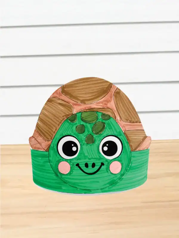 green paper turtle craft
