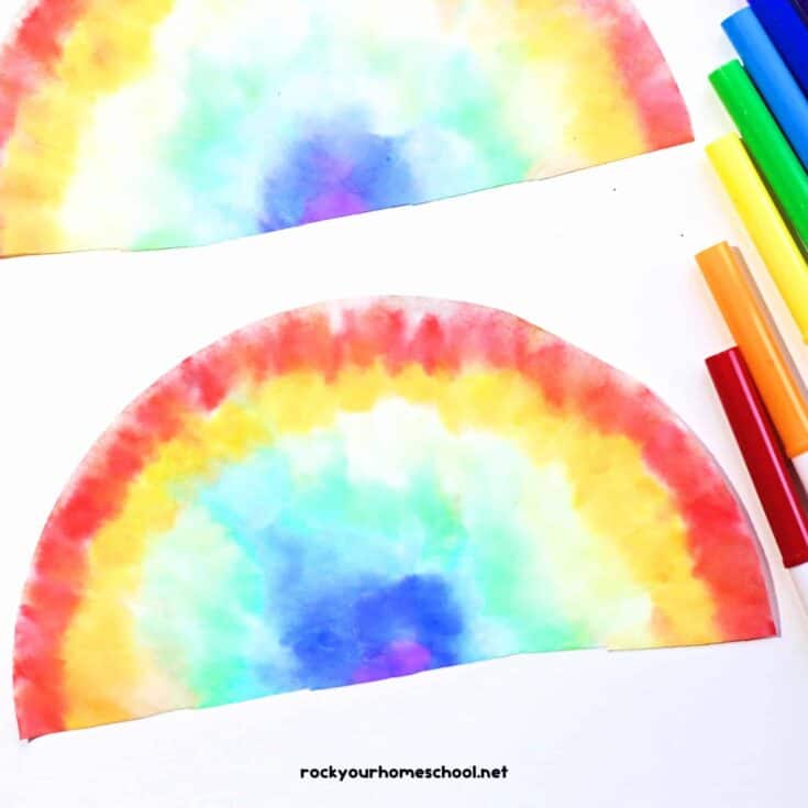 Image for Coffee Filter Rainbow Craft: How to Make for Colorful Fun