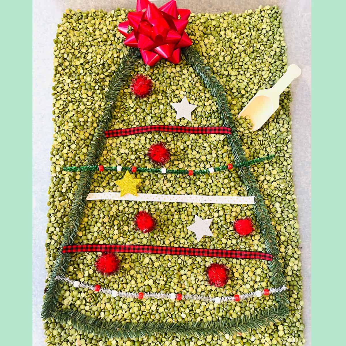 Image for Easy Christmas Sensory Bin (Decorate the Tree!)