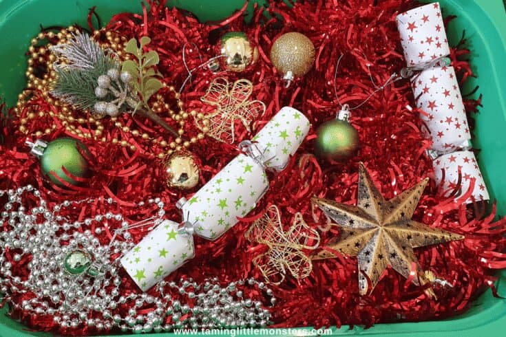 Image for Easy Christmas Decorations Sensory Bin
