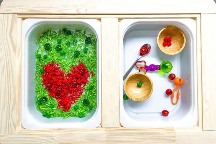 Image for Grinch Sensory Bin (Easy & Fun Christmas Activity)