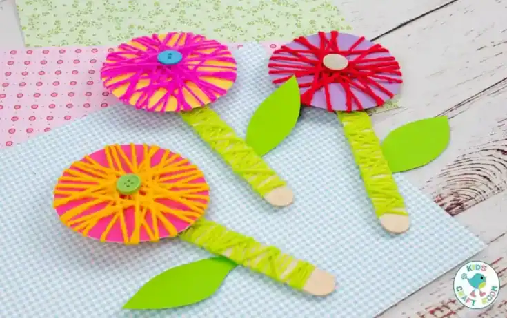 Image for Yarn Wrapped Flower Craft